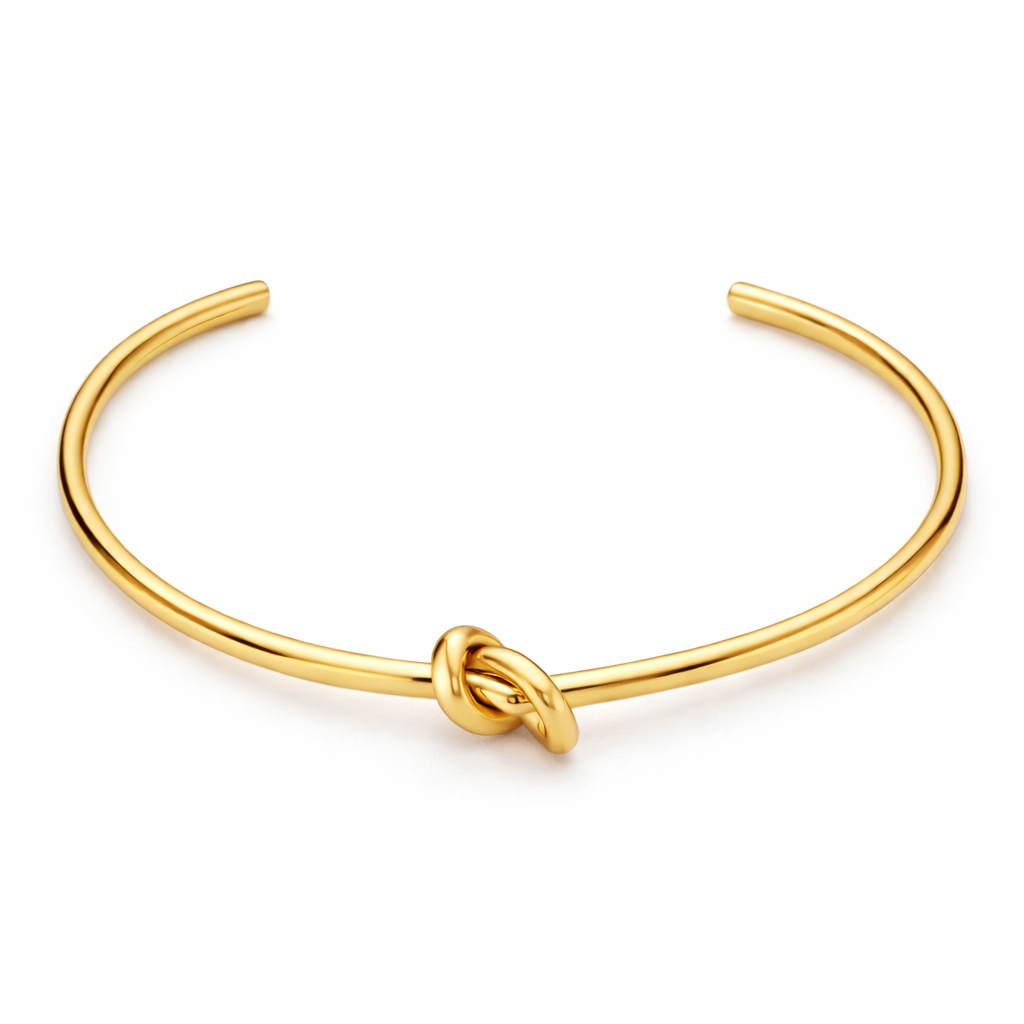 KNOT Bracelet Gold knutarmband i guldton i rostfritt stål – AVLORA Jewelry