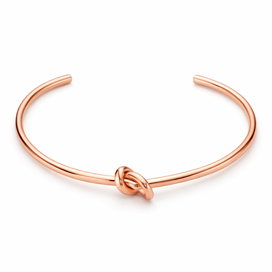 KNOT Bracelet Roséguld knutarmband i roséguldton i rostfritt stål – AVLORA Jewelry