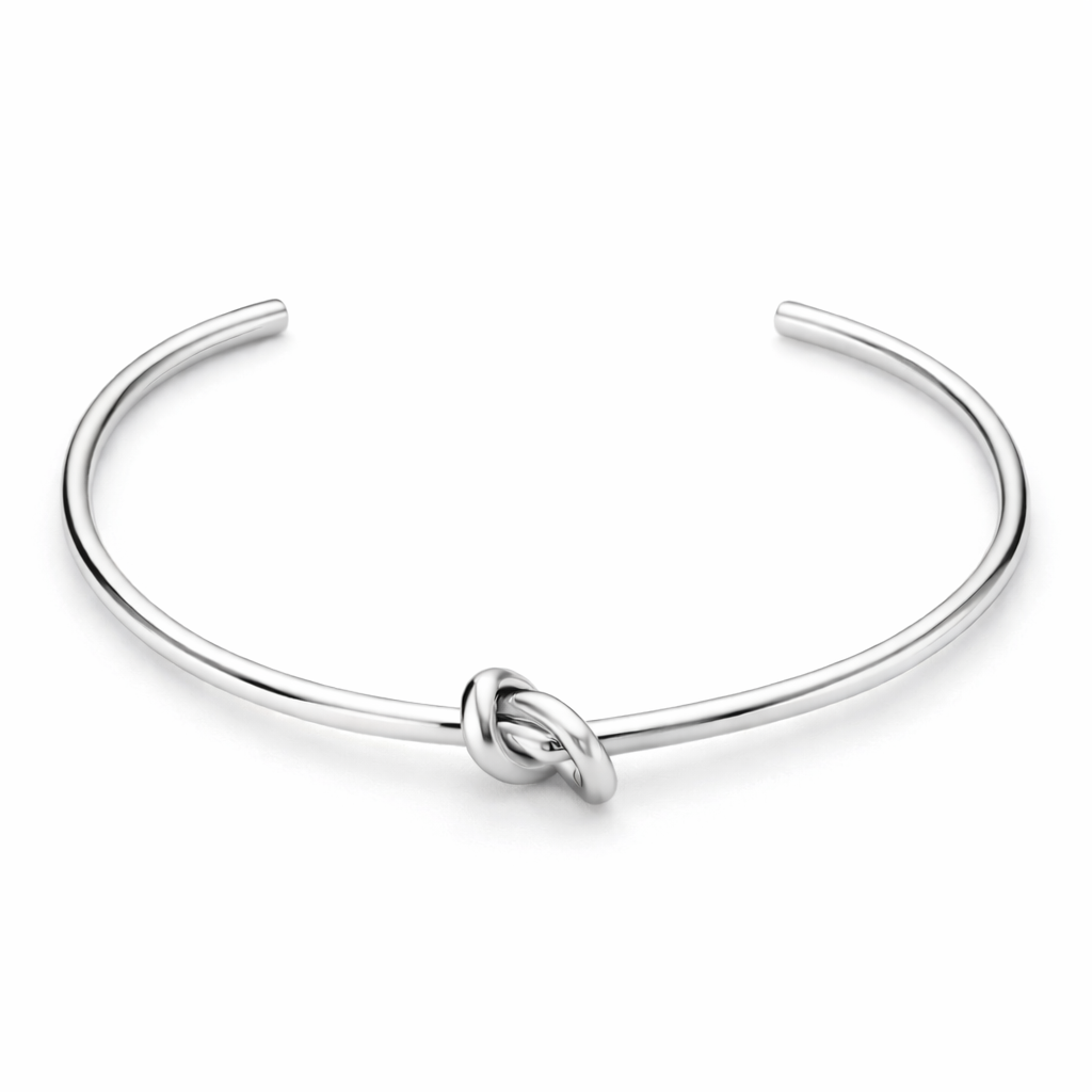 KNOT Bracelet Silver knutarmband i silverfärgat rostfritt stål – AVLORA Jewelry